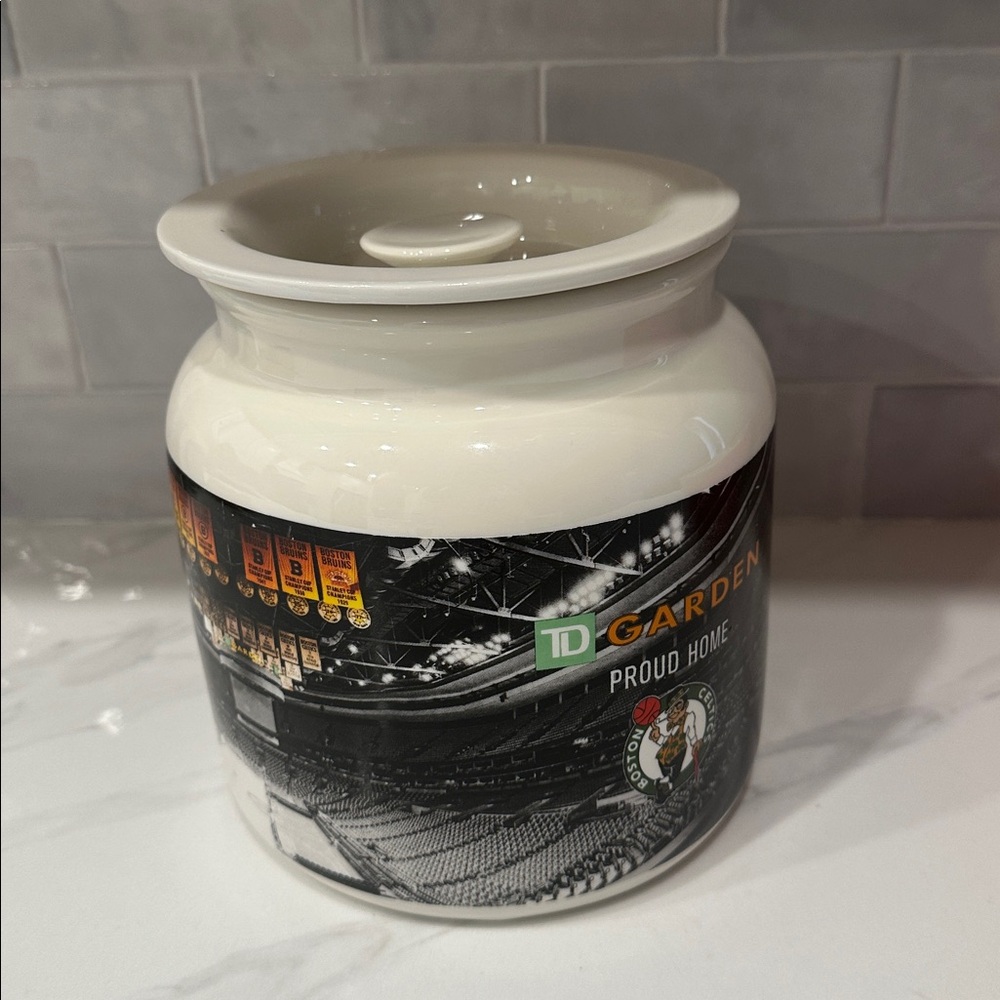TD Garden Ceramic Cookie Jar Boston Bruins & Celtics